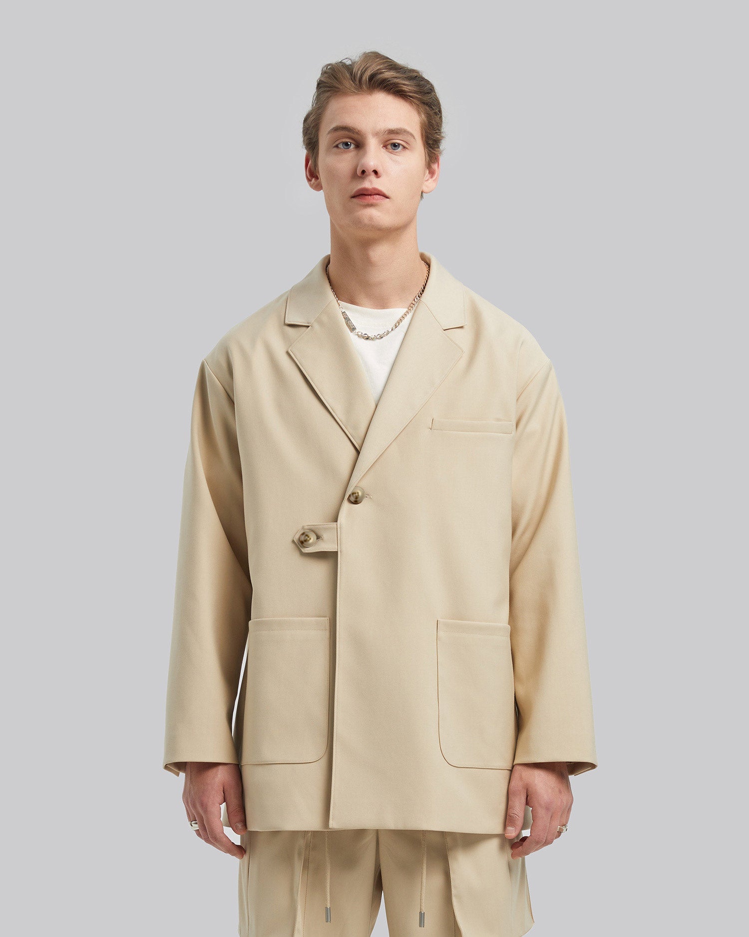 Single-Button Patch Pocket Blazer image 1