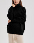 Turtleneck Basic Yak-Wool Sweater - Black, S image