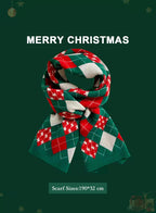 Soft &amp; Warm knitted Christmas scarf - ForestGreen, OS image