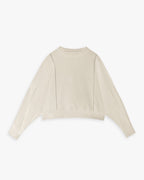 Zig-Zag Line Sweatshirt - Cream, S image