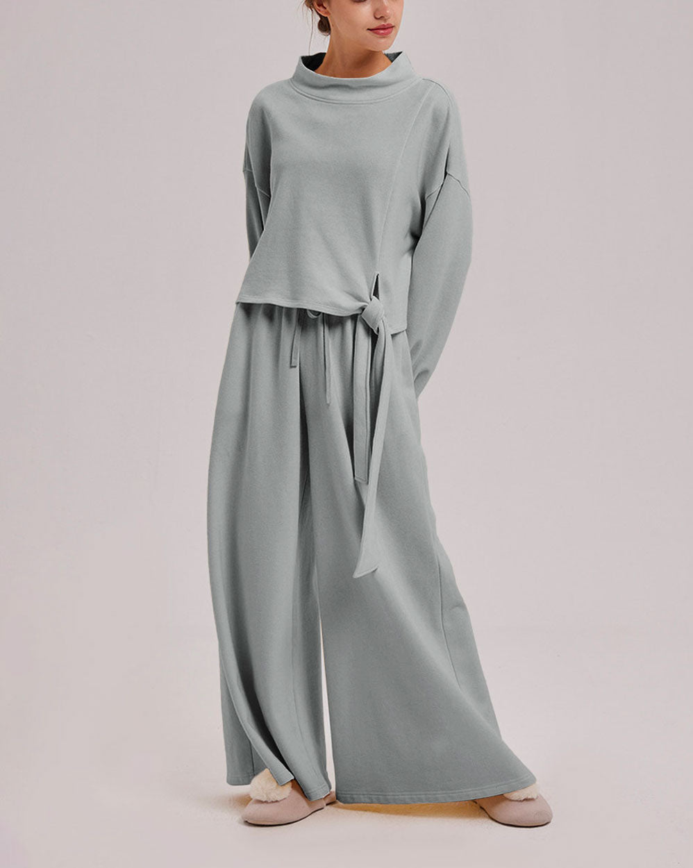 Side Tie Comfy Set - Blossom Blue, L image
