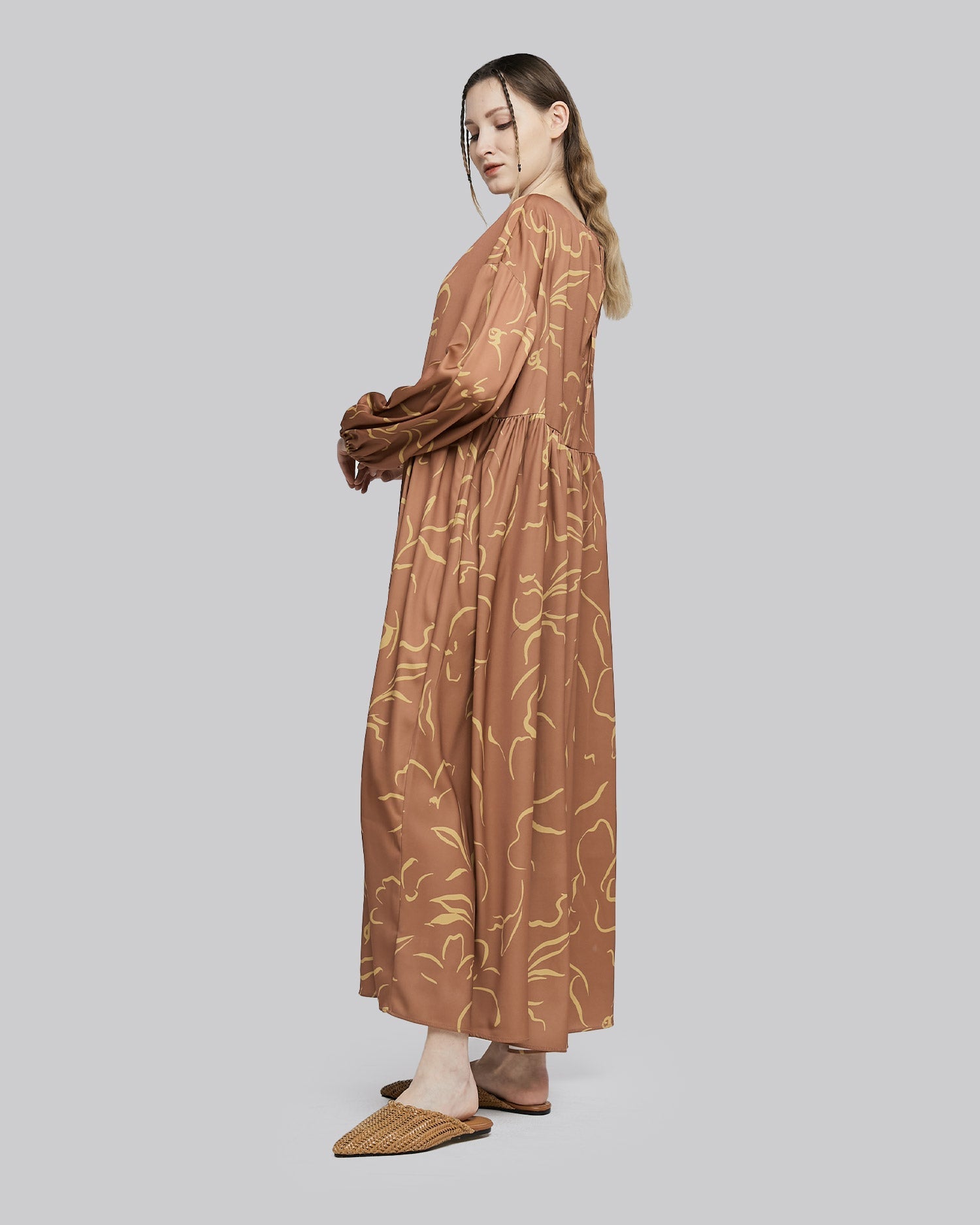 Pattern Print Relaxed Maxi Dress image 2