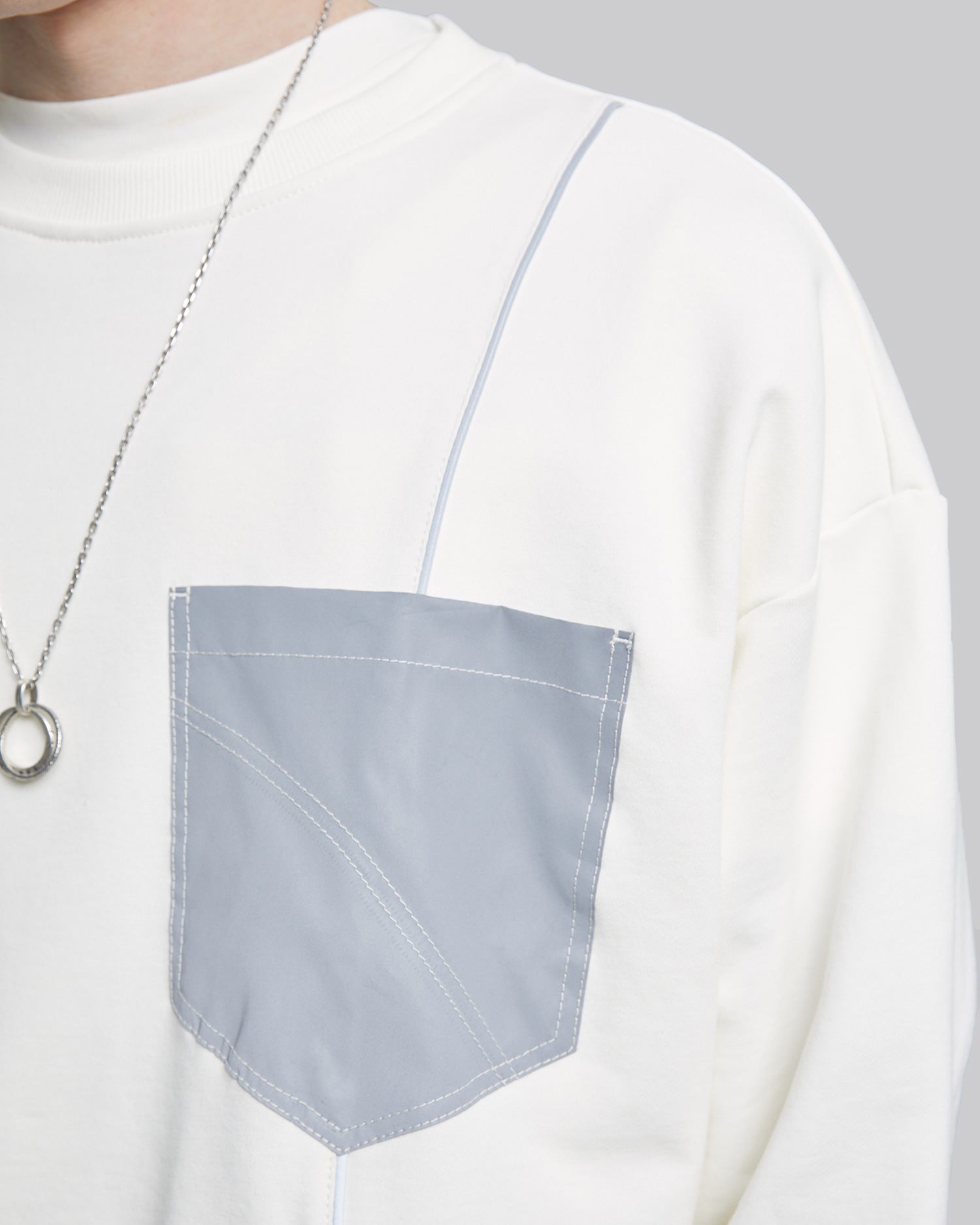 Contrast Color Crewneck Sweatshirt image 5