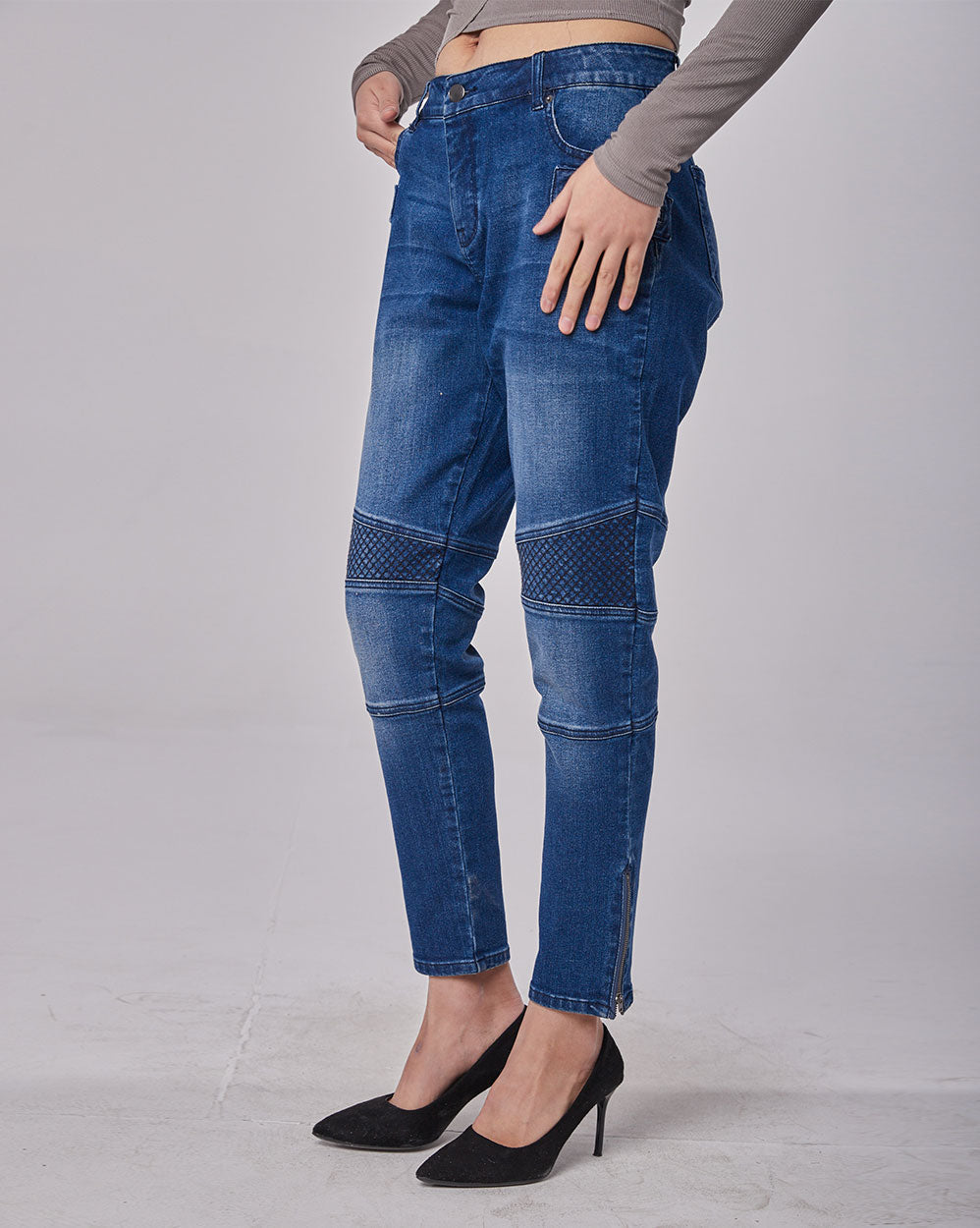 Fishnet Slim-Fit Jeans image 1
