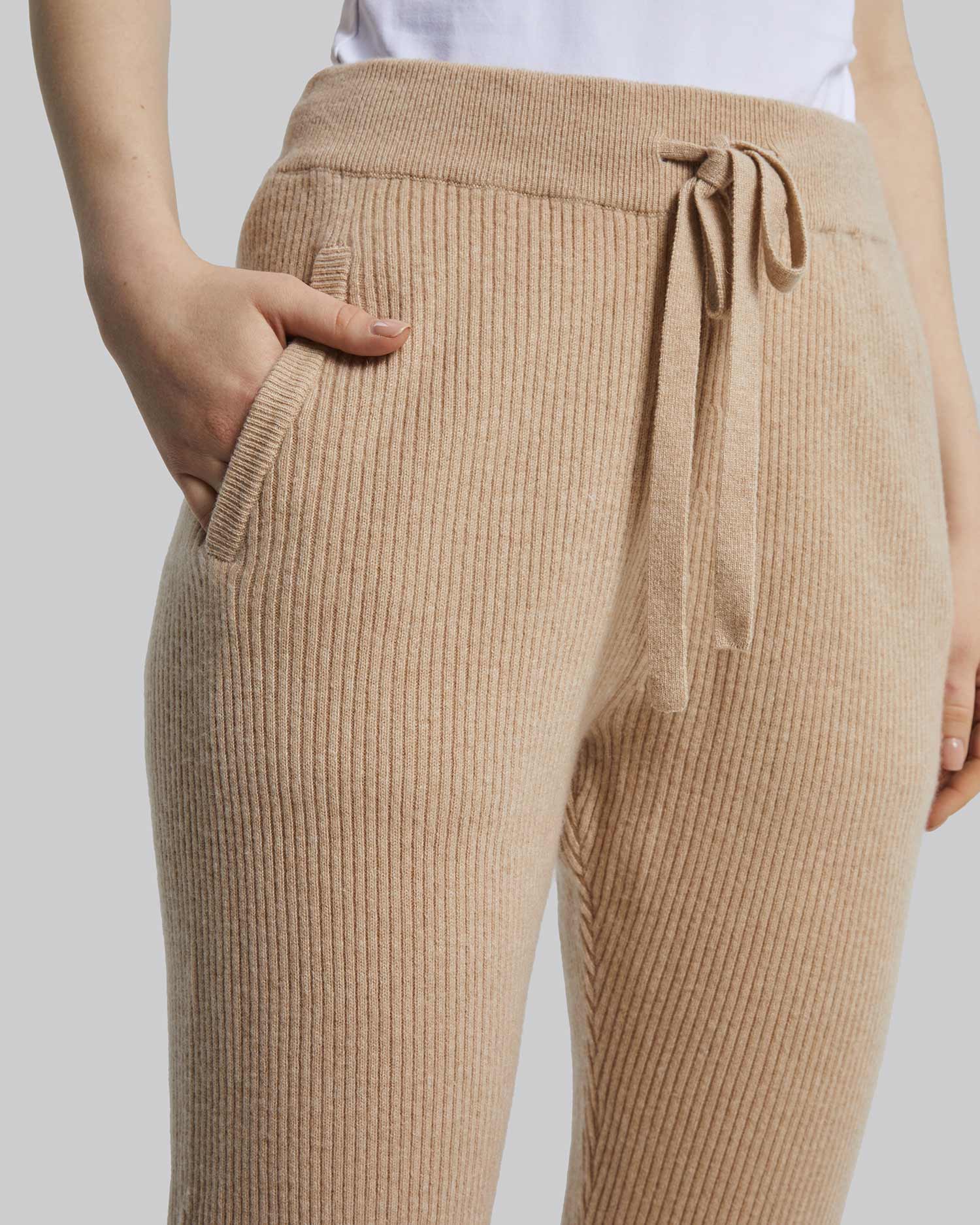 Ribbed-Knit Cashmere Sweatpants image 4