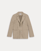 Cotton Criss-Cross Blazer - Khaki, L image