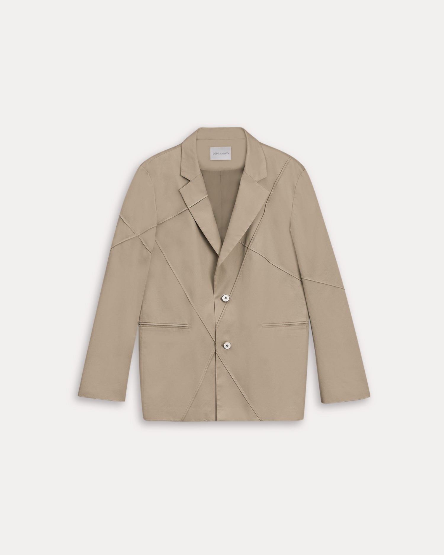 Cotton Criss-Cross Blazer - Khaki, L image