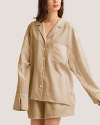 Classic Buttoned Pocket Front PJ Top - Reflection, M image