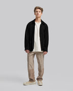 Multi-Pocket Suede-Like Jacket - Black, S image