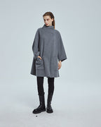 Buttoned Cashmere Coat - Grey, L image