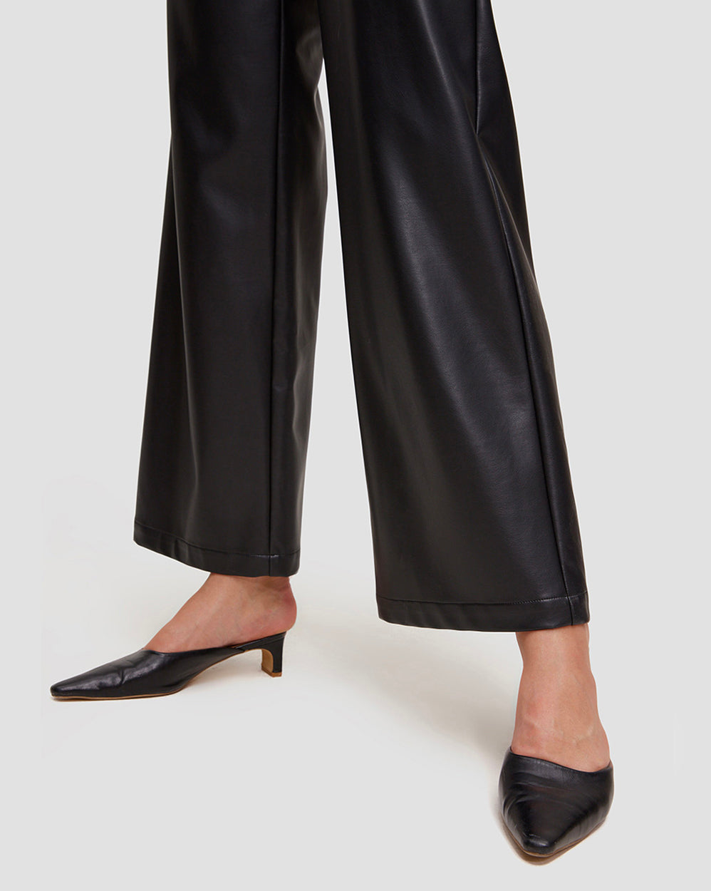PU Leather Straight Pants image 3