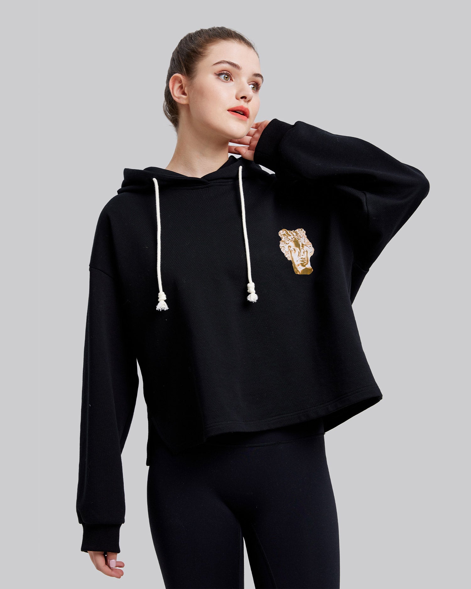 Cropped Hoodie with Graphics image 3