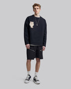 High Low Hem Graphic Sweatshirt - Black &amp; Copper, S image
