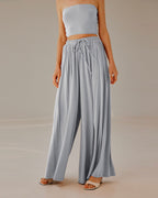 Cropped Strapless Top Set - Alice Blue, XS image