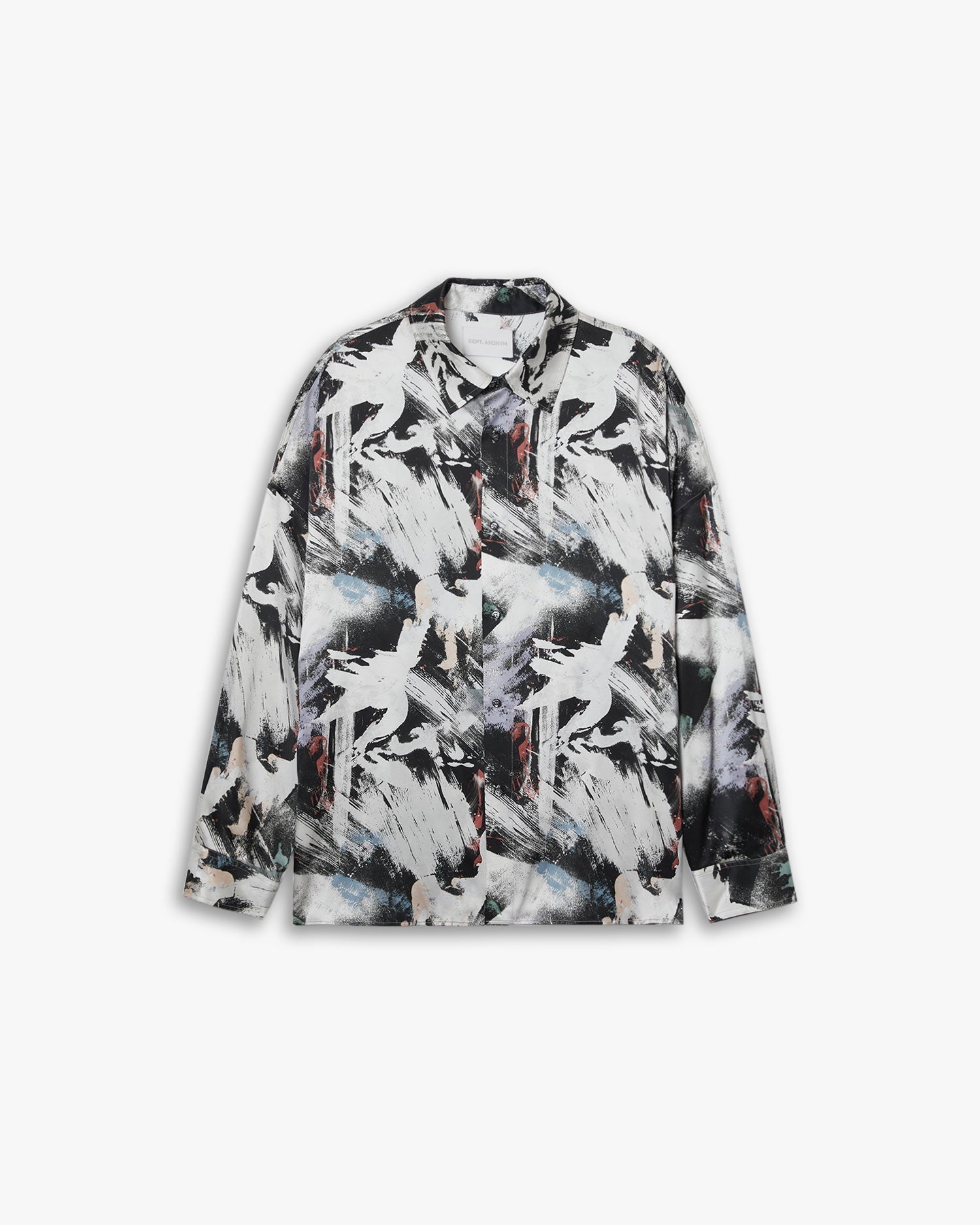 Silk Brushstroke-Print Shirt image 0