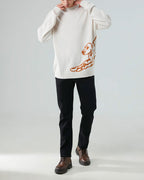 Pure Wool Print Sweater - Mocha Dog, L image