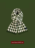 Winter Retro Warm Christmas Plaid Scarf - Cloud, OS image