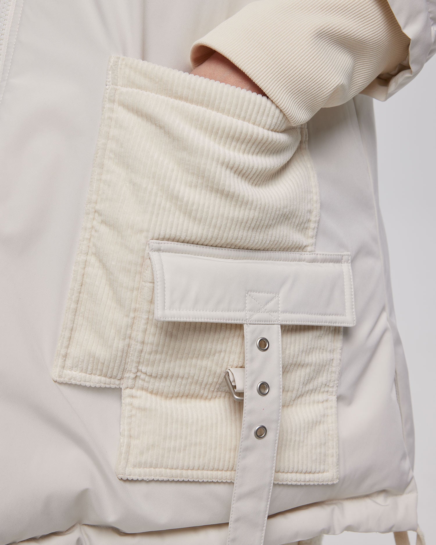 Layered Pocket High Collar Puffer Jacket image 5