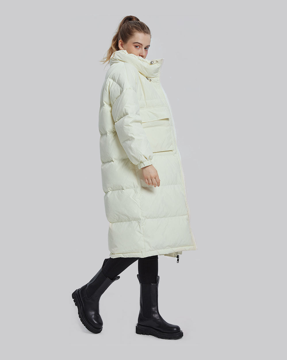 High Collar Duck Down Jacket image 2