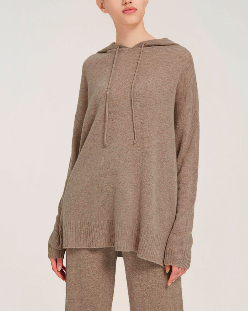 Fine-Knit 100% Wool Hoodie Set image 0