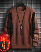 Contrast Crewneck Sweatshirt - Cinnamon, XXL image