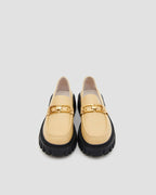 Leather Loafers With Chain - Yellow, 7 image