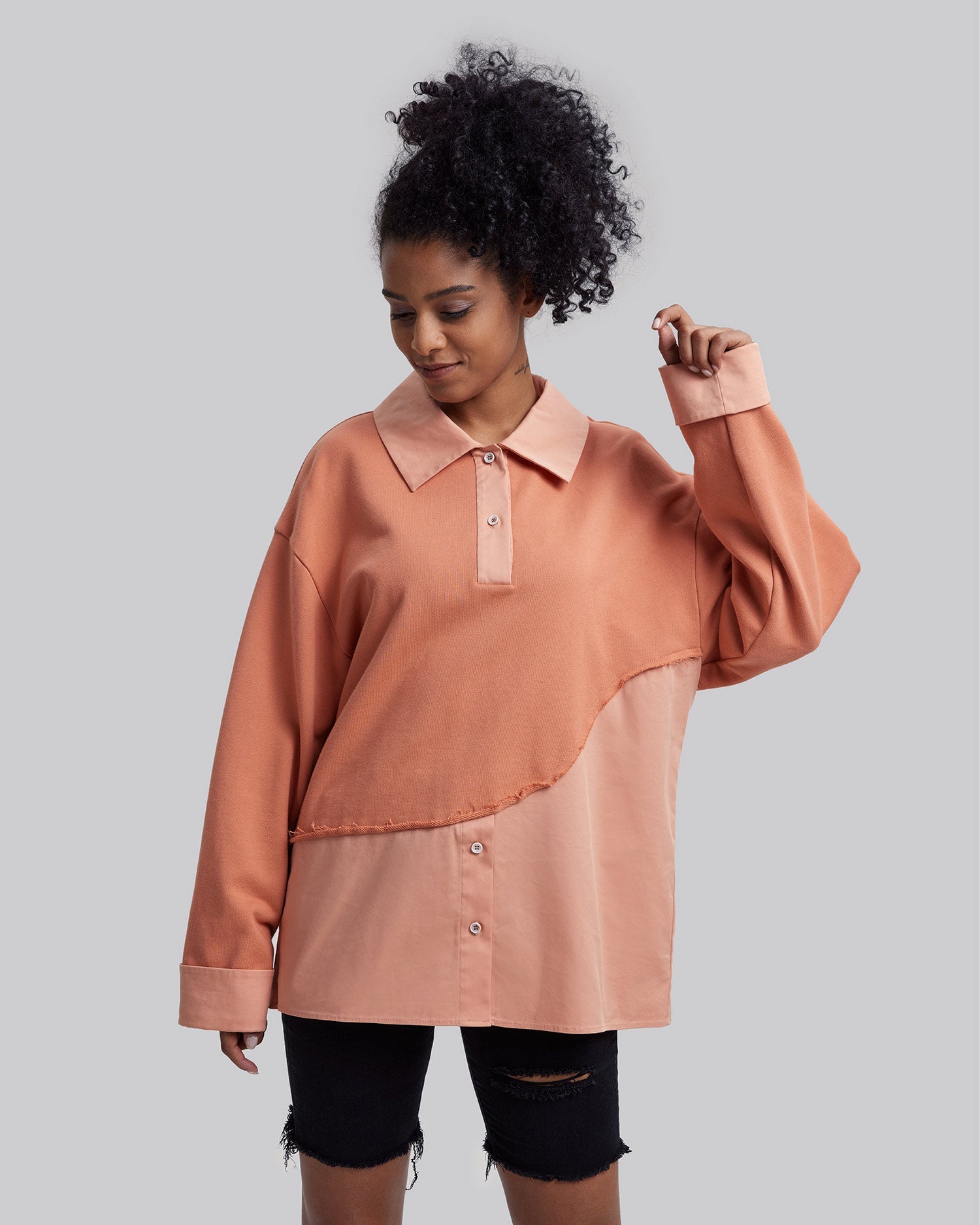 Paneled Oversize Polo-Shirt image 2