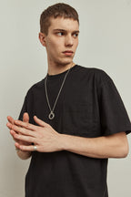 Silver Rolo Chain with Interlocking Rings image 1