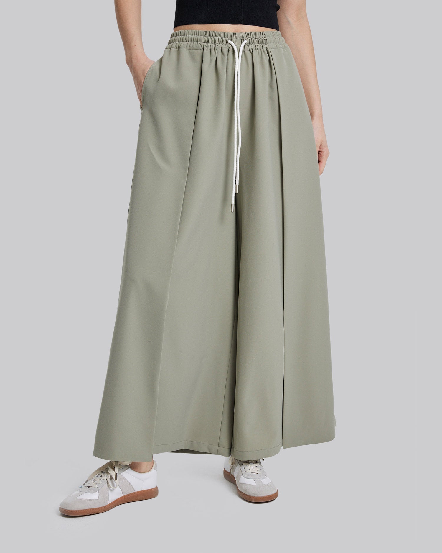 Wide Leg Pleated Pants image 1