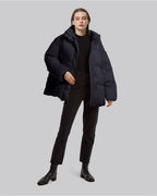 Oversized Down Parka - Navy, M image