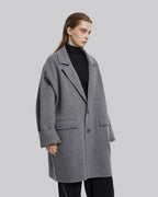 Grey Unisex Wool Jacket image 1