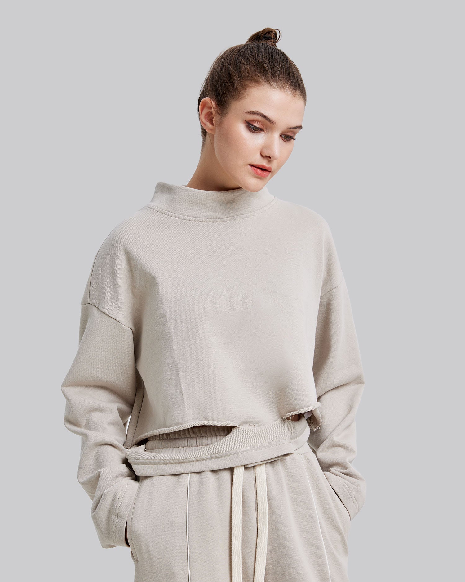 Deconstruct Cropped Sweatshirt image 1