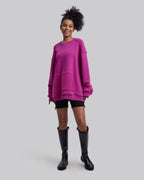 100% Cotton Oversized Sweatshirt - Pink, L image