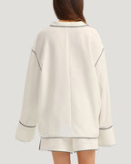 Classic Buttoned Pocket Front PJ Top image 3