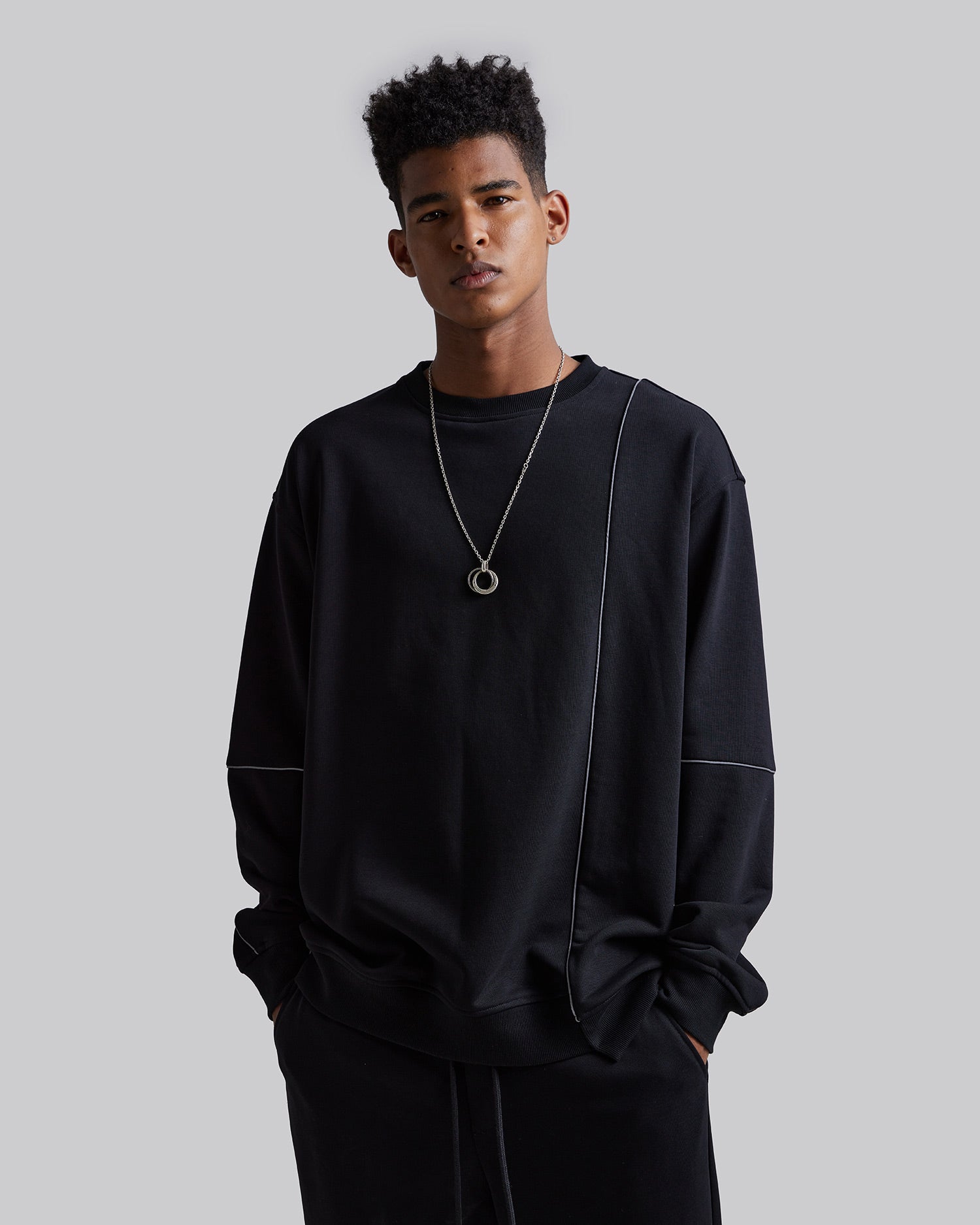 1 × Reflective Stripes Sweatshirt image 1