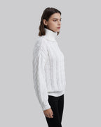 Turtleneck Cable Knit Sweater image 3