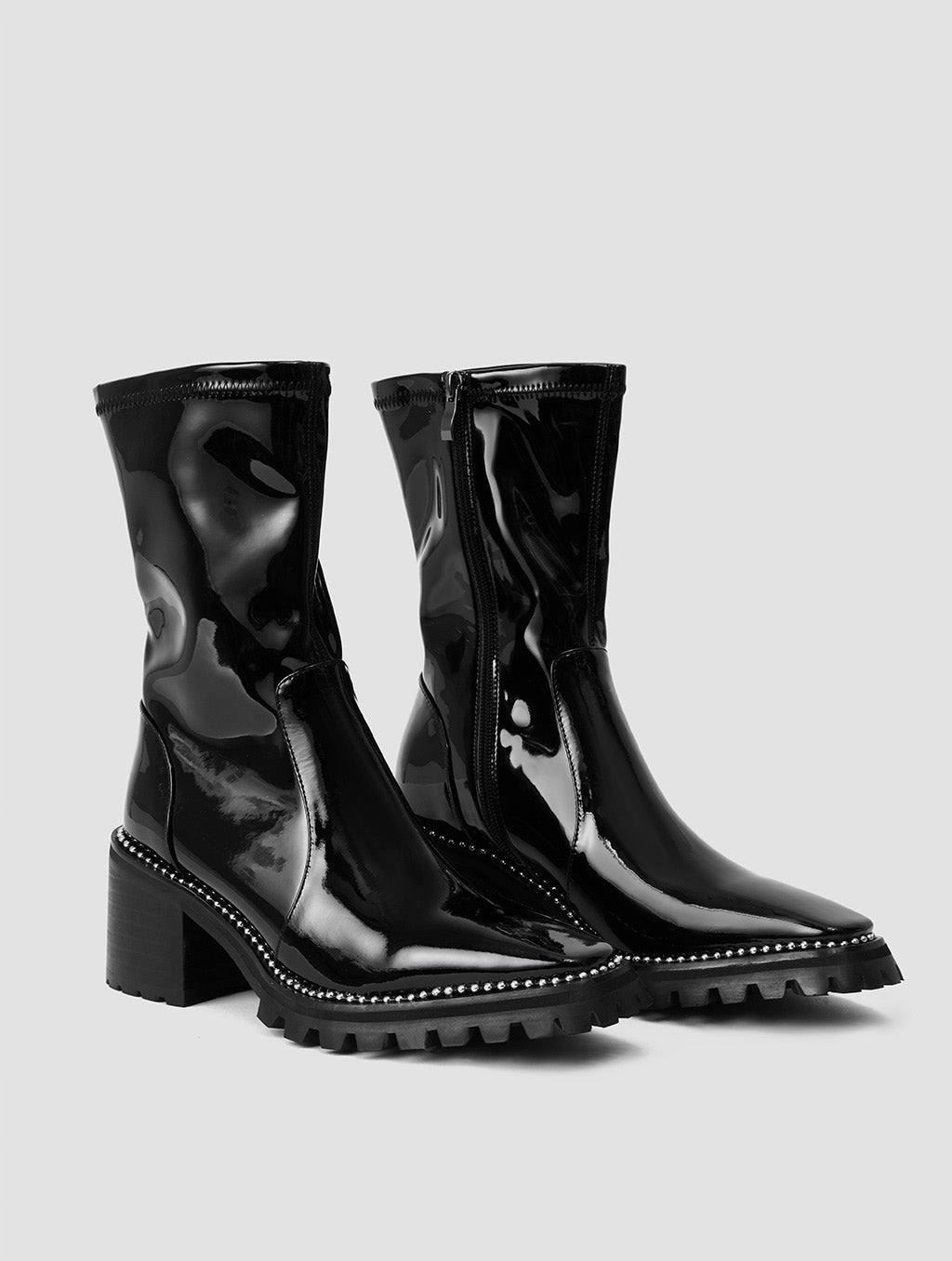 High Sheen High Heel Boots - Black, 5 image
