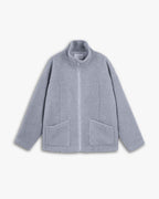 Fleece Coat in Silver image 0