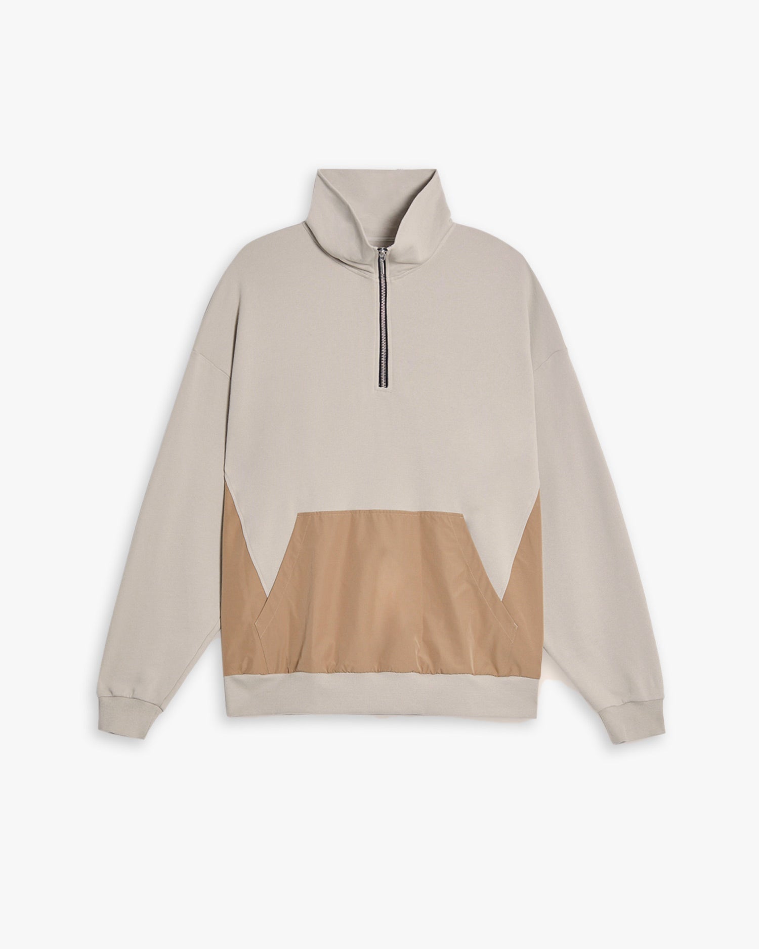 Half-Zipper Patched Sweatshirt image 0