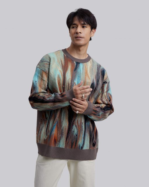 Multicolor Ribbed Sweater image 1