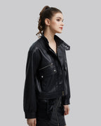 Faux-Leather Biker Jacket image 3