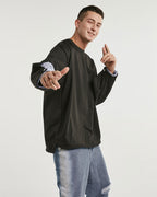 Oversized Crewneck Patchwork Sweatshirt image 1