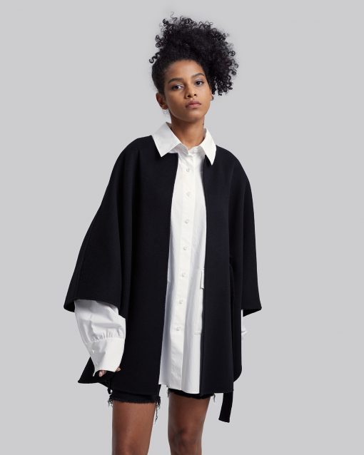Cashmere Short Wrap Coat image 1