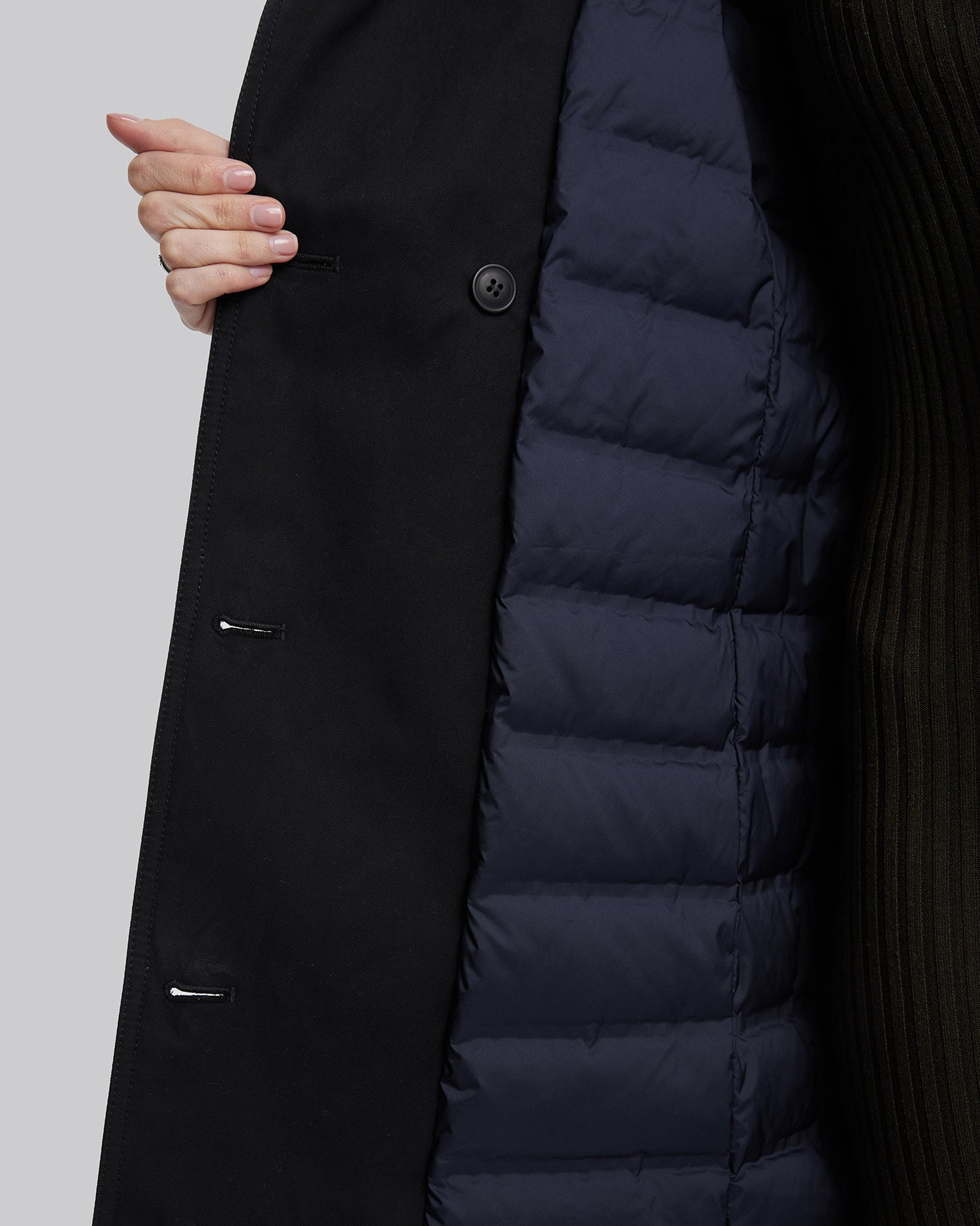 2-in-1 Elegant Puffer Trench Coat image 5