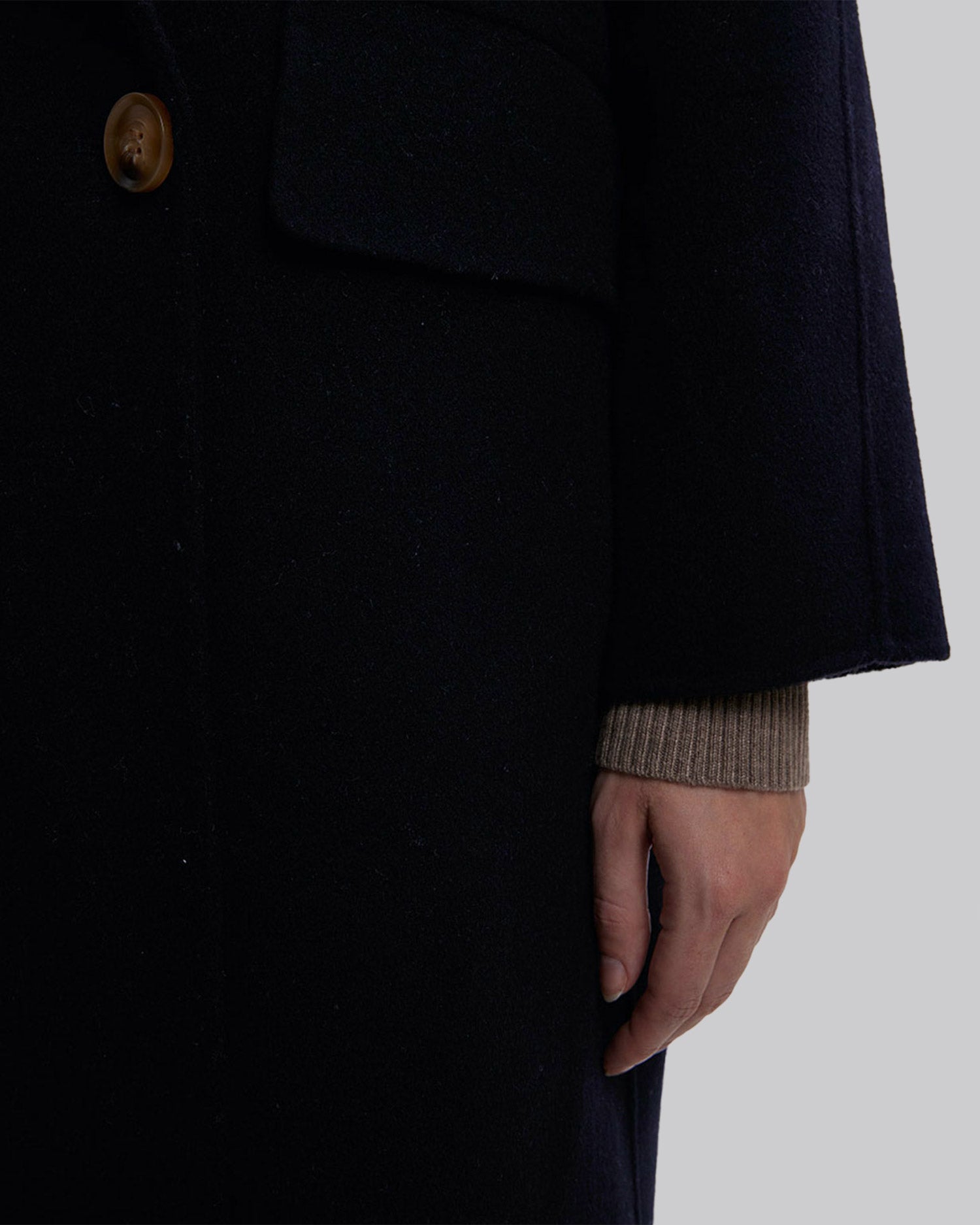 Double-Breasted Midi Wool Coat image 4