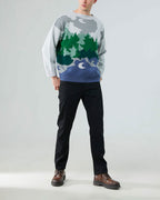Wool Landscape Sweater - Reflection Lake, M image