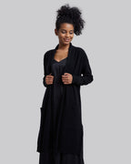 Woolen Wrap-Coat in Black image 1