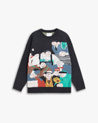 1 x Sweatshirt With Graphics - Black, M image