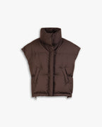 Black Down Puffer Vest - Coffee, OS image