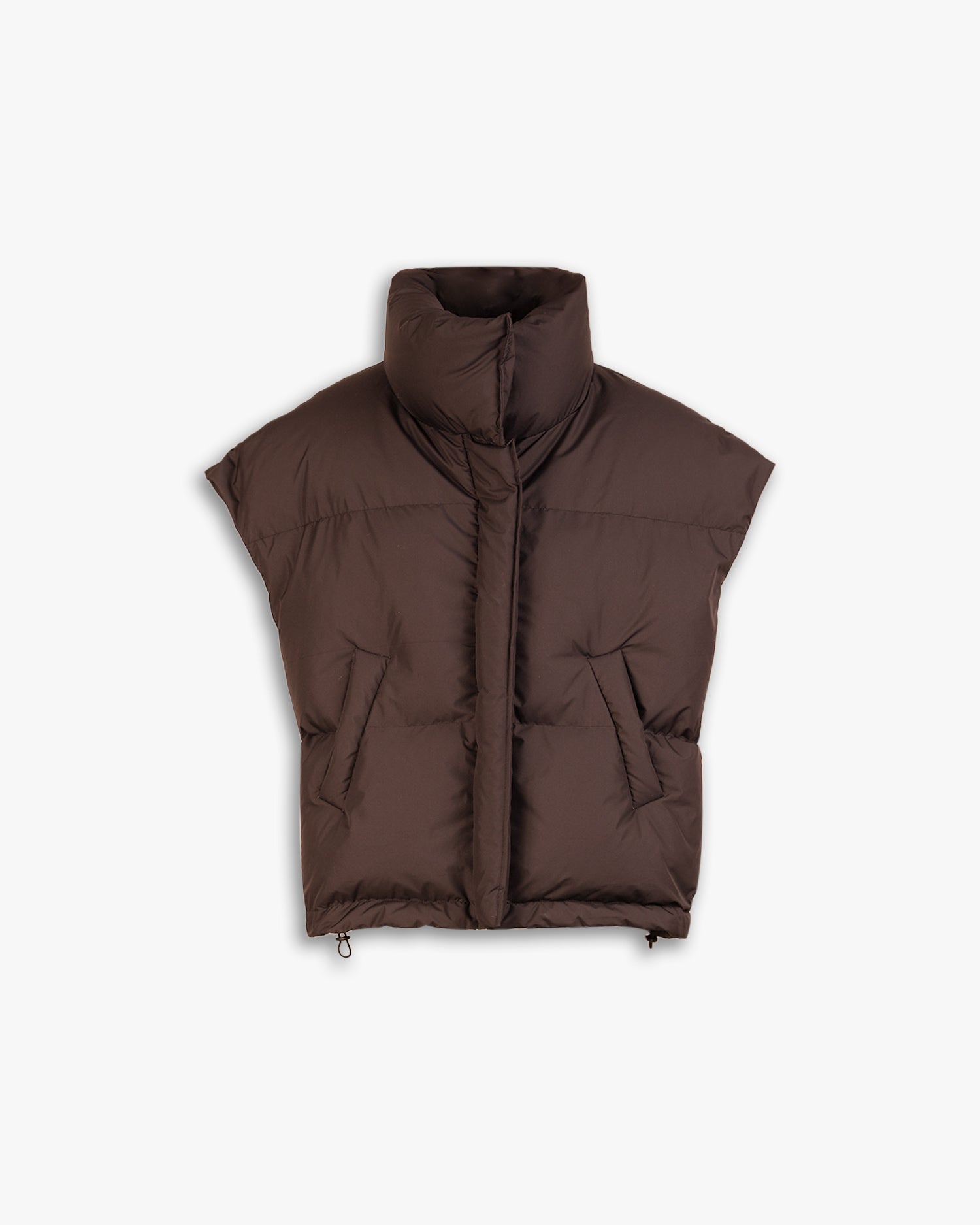 Black Down Puffer Vest - Coffee, OS image